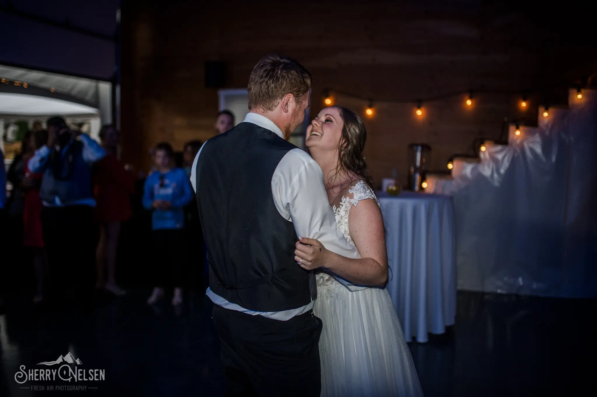 Shane and Shelby at their first dance at their Sunshine Coast wedding