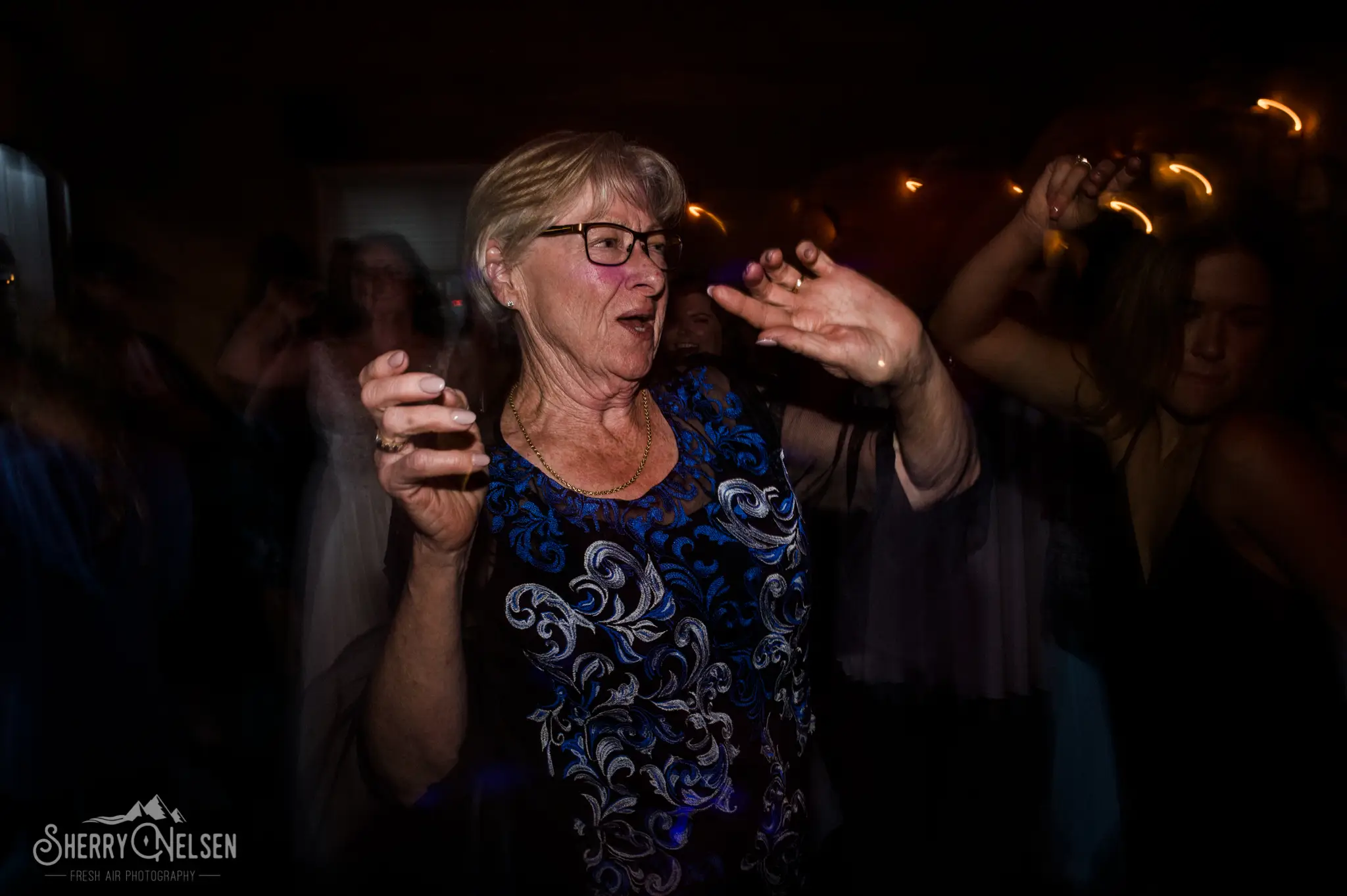 Bride's grandmother dances at this Sechelt BC Wedding