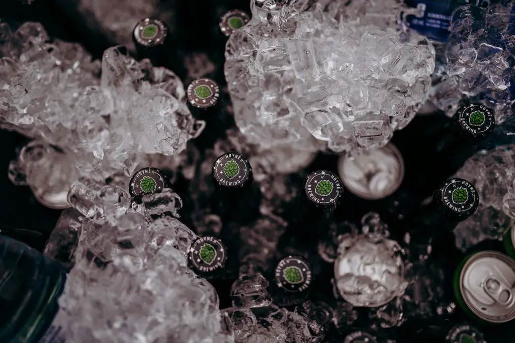 cold brew chills in ice at Sunshine Coast Wedding