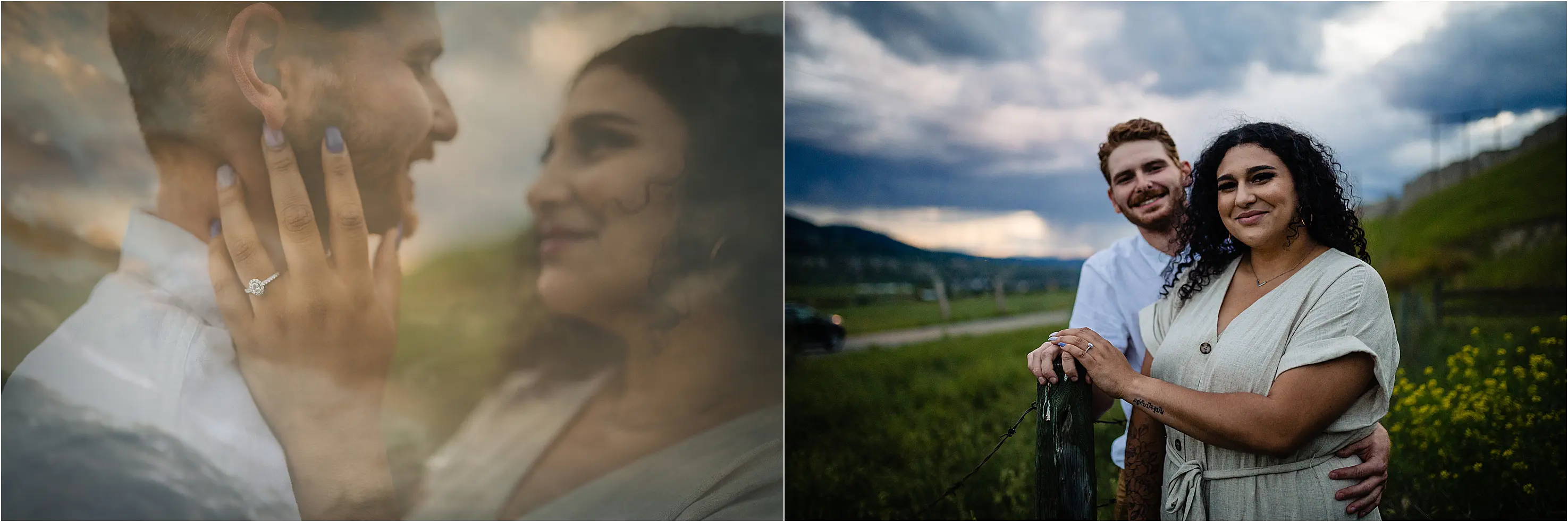 Engagement photos at hoodoos Kamloops,